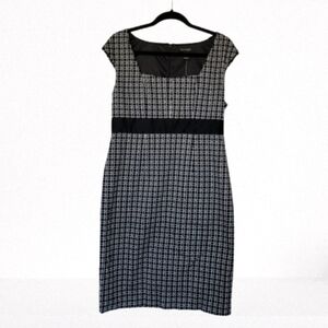 White House Black Market Black Midi Dress Size 10